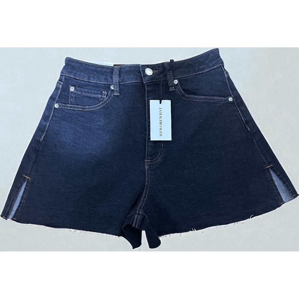NWT WeWoreWhat High-Rise Boyfriend Shorts / Bahbah Black Size 26 - Picture 2 of 7